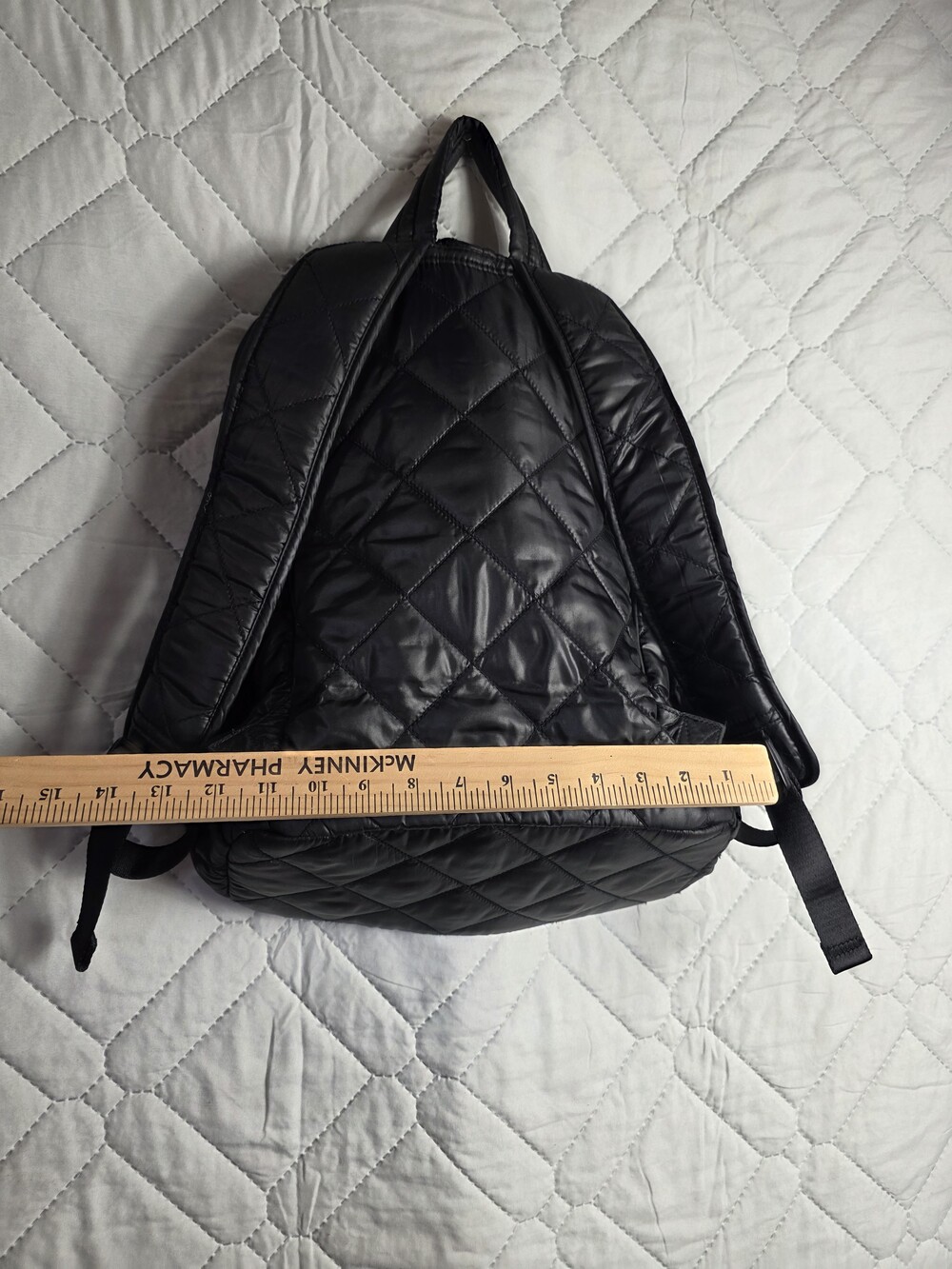 Vera Bradley Ultimate Backpack Solid Black Quilted Multipocket - Picture 7 of 10